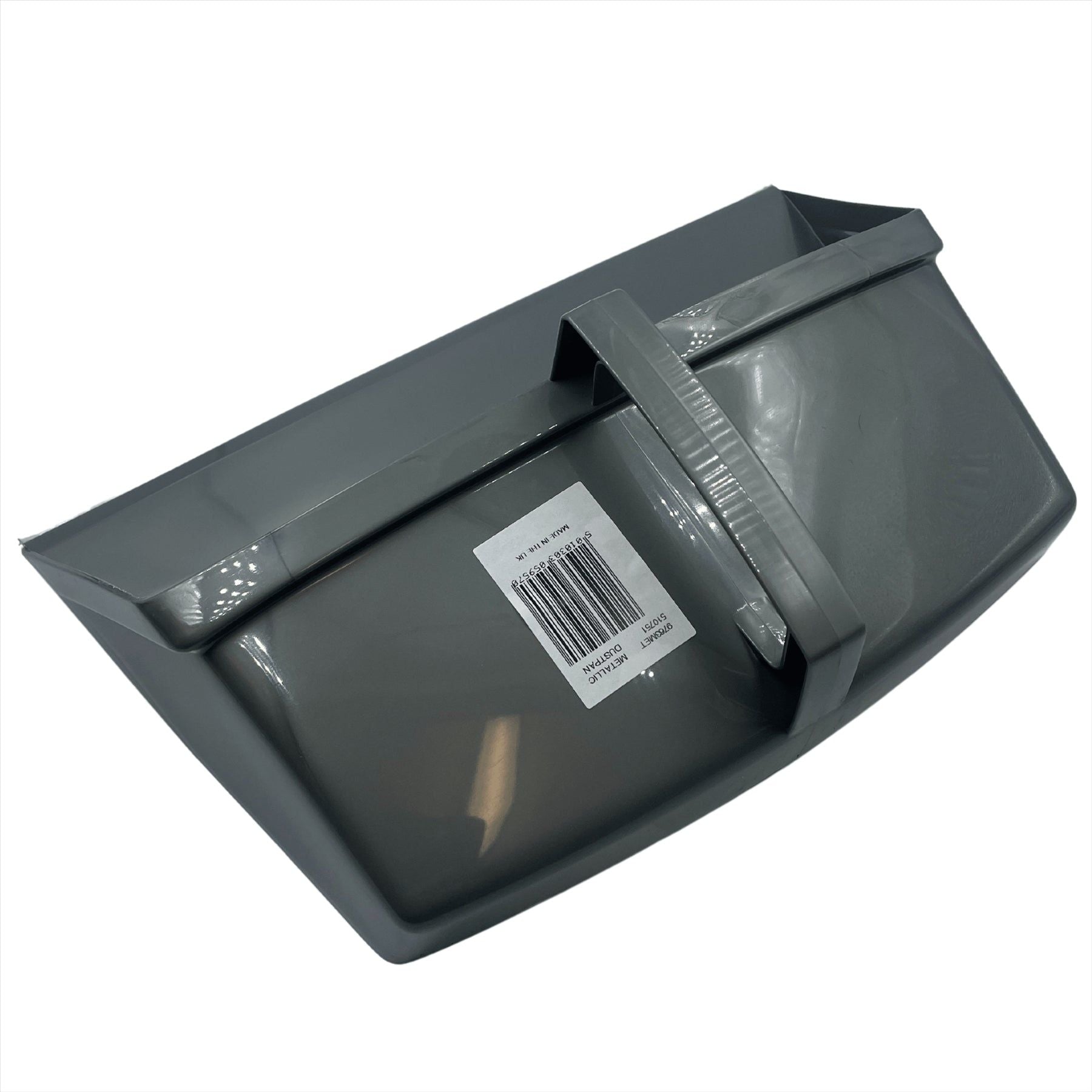 Addis Closed Hooded Plastic Dustpan in Silver / Grey