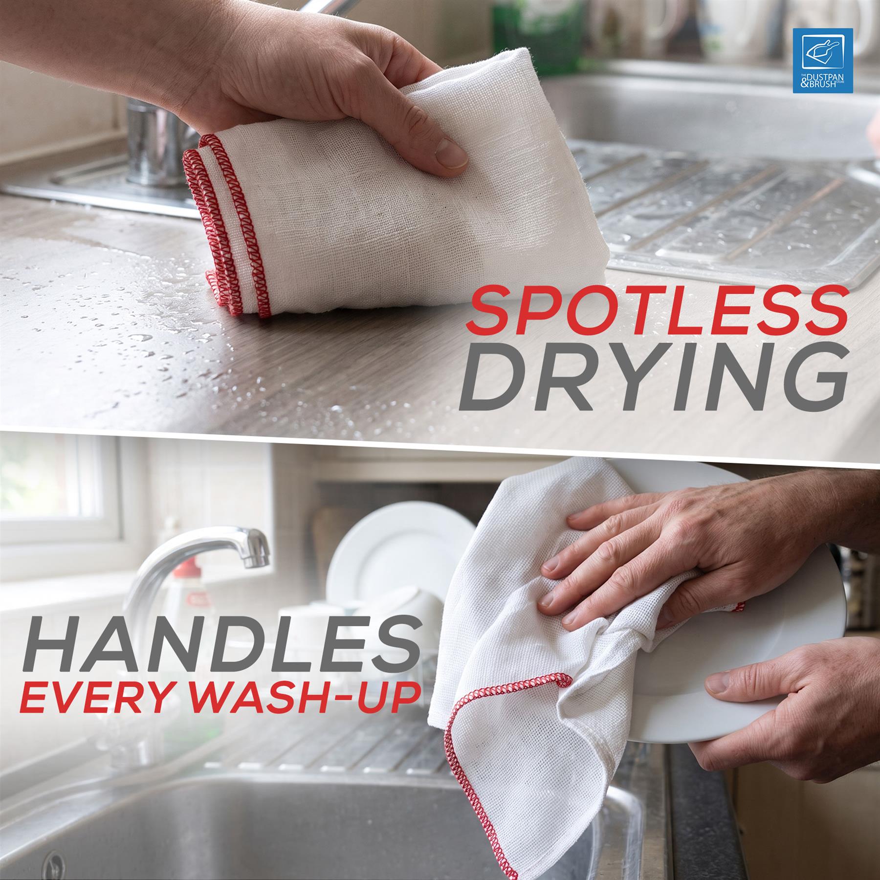 Cotton Dish Cloths 50 × 36cm | Pack of 12