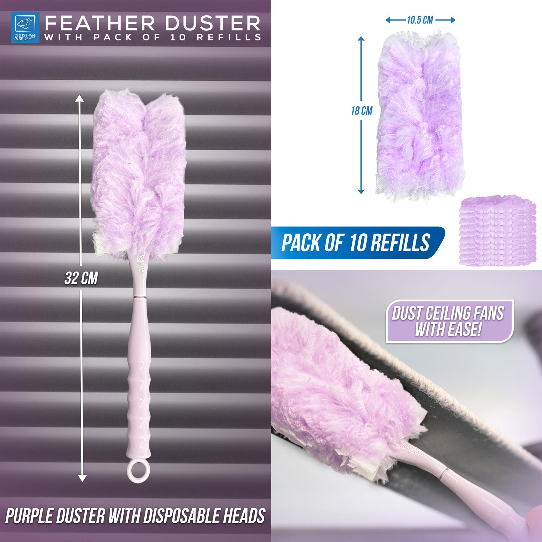 Purple Duster with 10 Disposable Heads