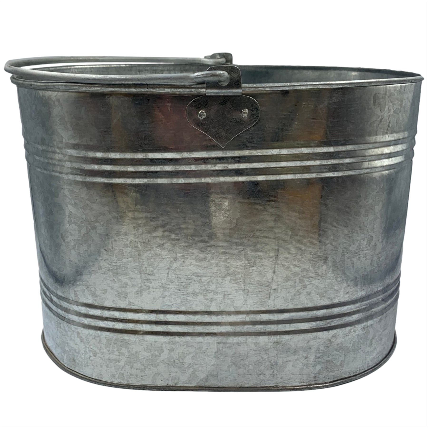 Galvanised Mop Bucket Strong Metal Traditional Style Mop Bucket