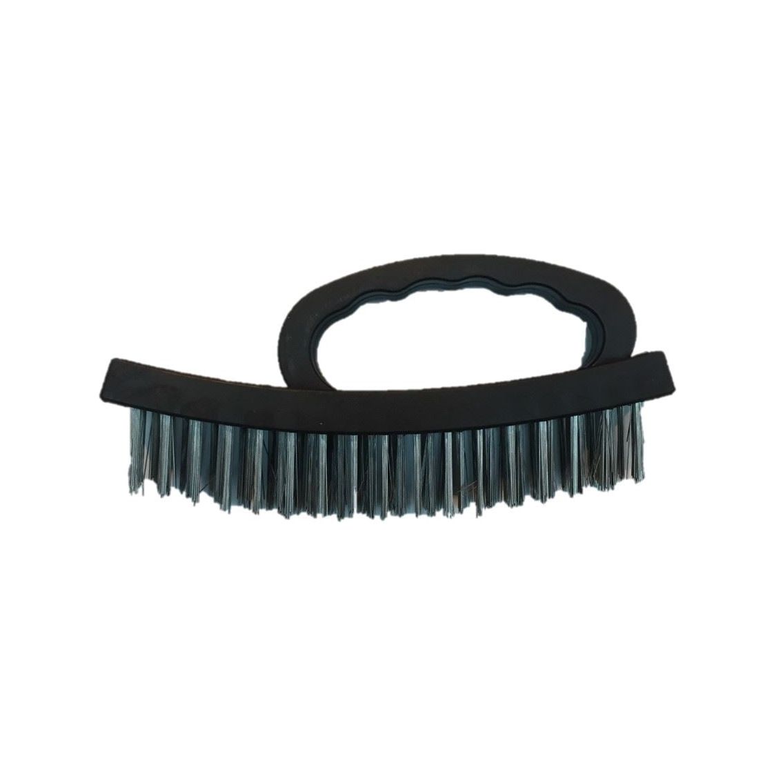 Wire Scrubbing Brush with D Grip Handle and Strong Metal Bristles