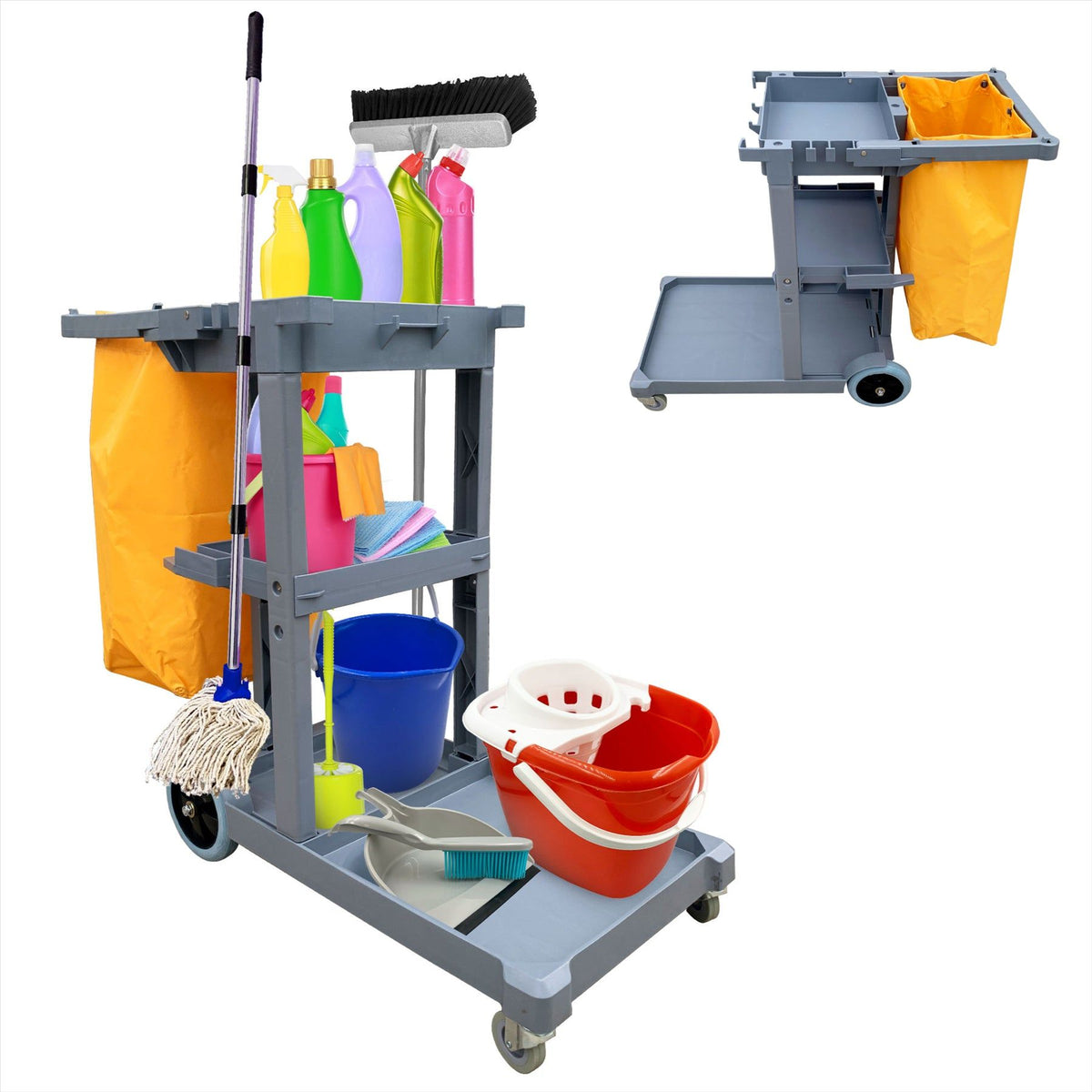 Cleaners / Janitor Cart / Trolley with Bag