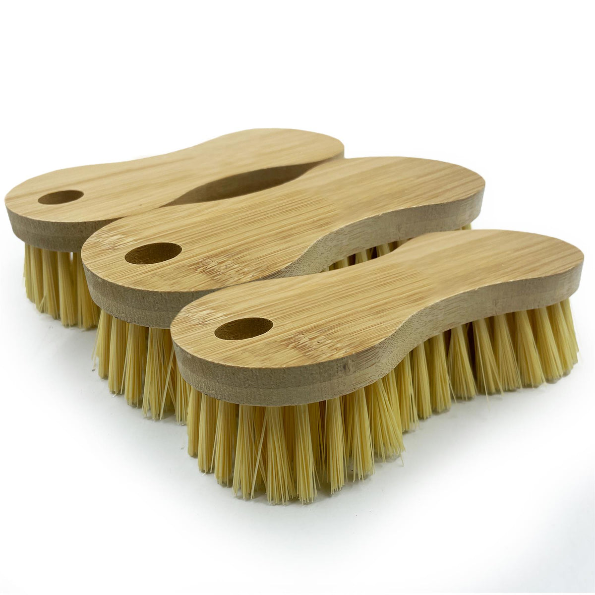 Bamboo Scrubbing Hand Brush - Pack of 3