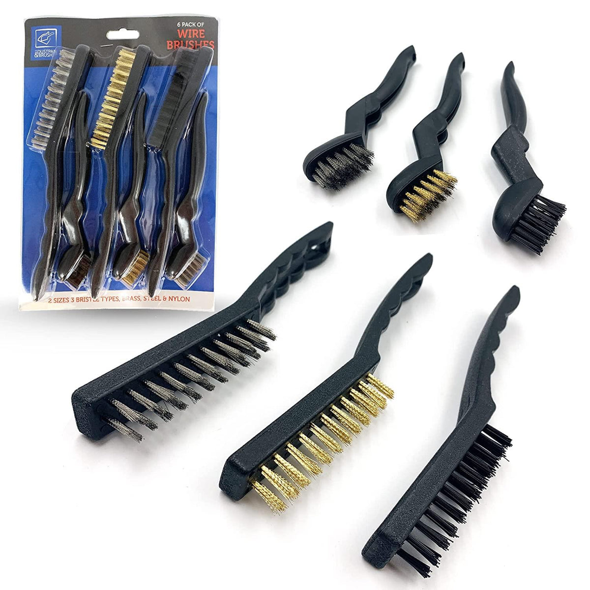 Wire Brush Set - Pack of 6