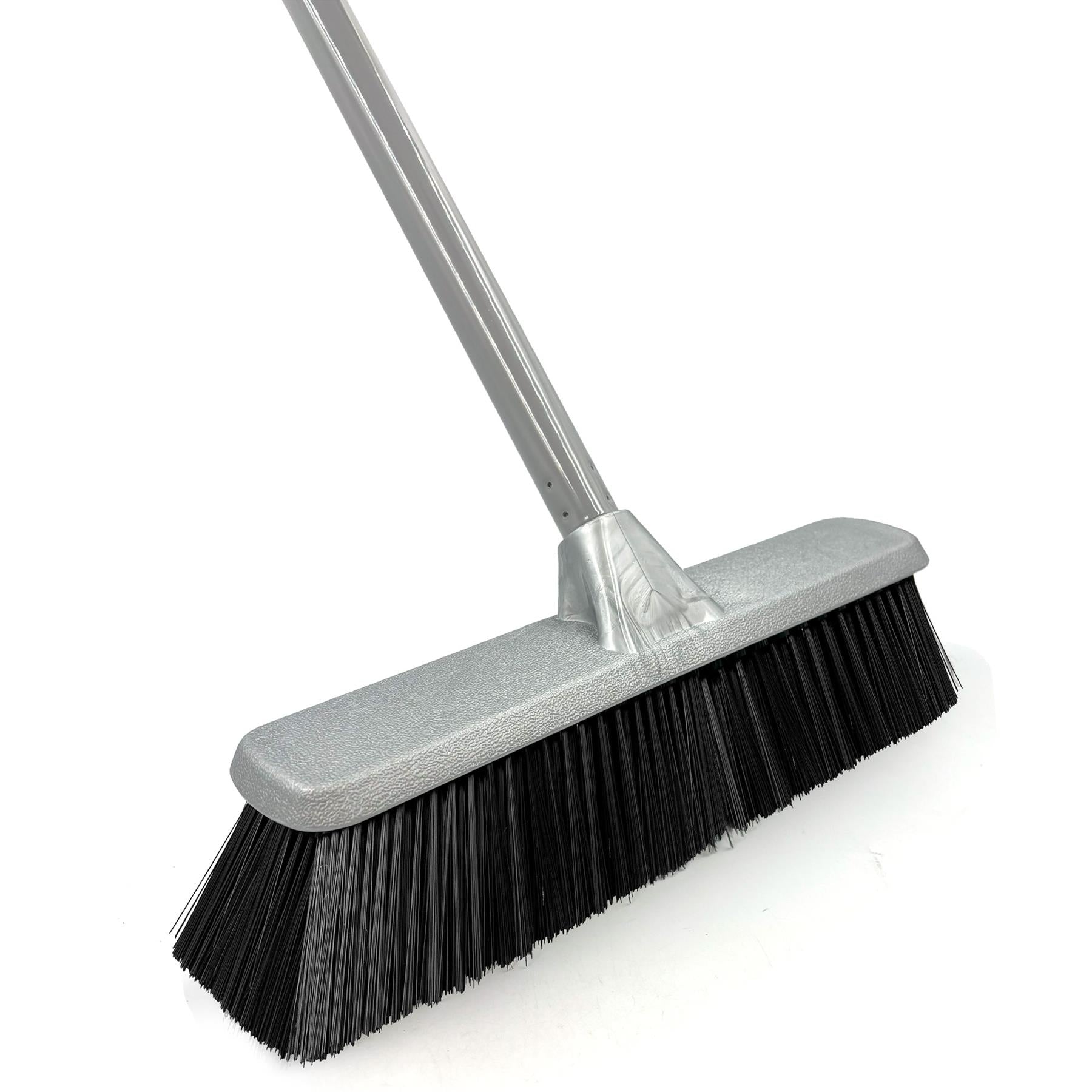 Silver Indoor Soft Sweeping Brush Head and Handle Kitchen Broom Floor Sweeper - The Dustpan and Brush Store
