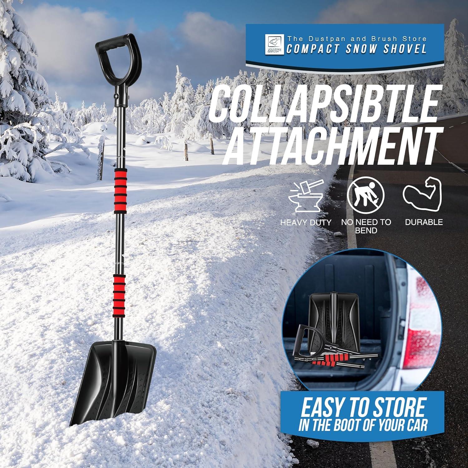Travel Snow Shovel with Steel Handle