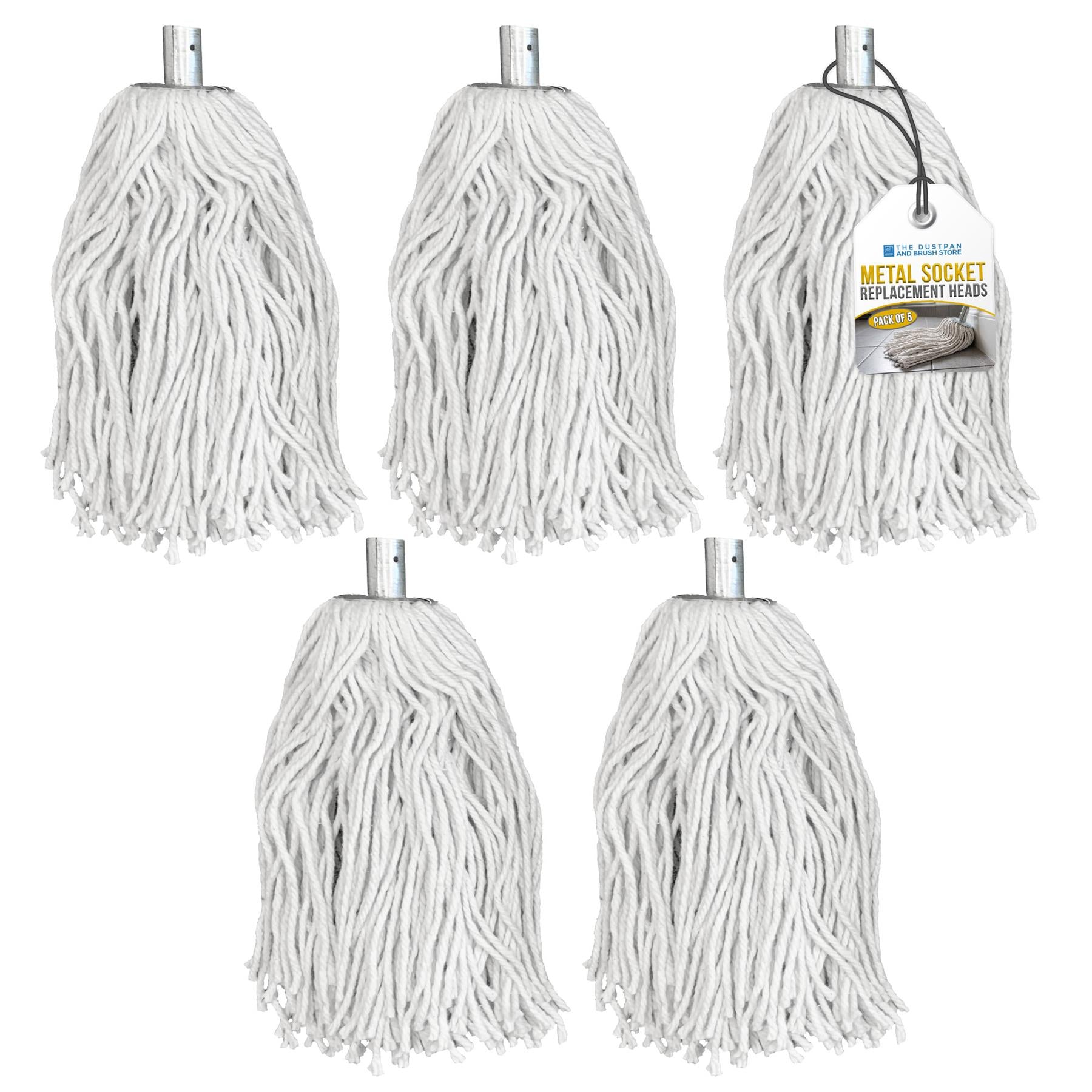 Cotton Mop with Galvanised Socket Fitting - 16 PY - Pack of 5