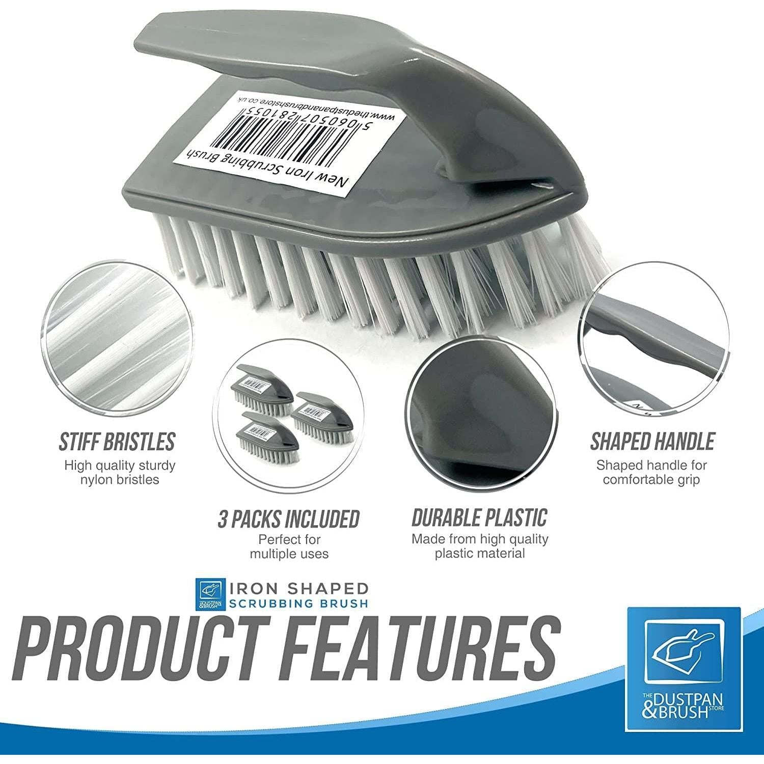 Iron Scrubbing Brush - Pack of 3