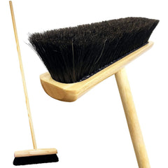 Pure Natural Real Bristle High Quality Soft 12" Sweeping Broom Animal Hair Brush with Handle