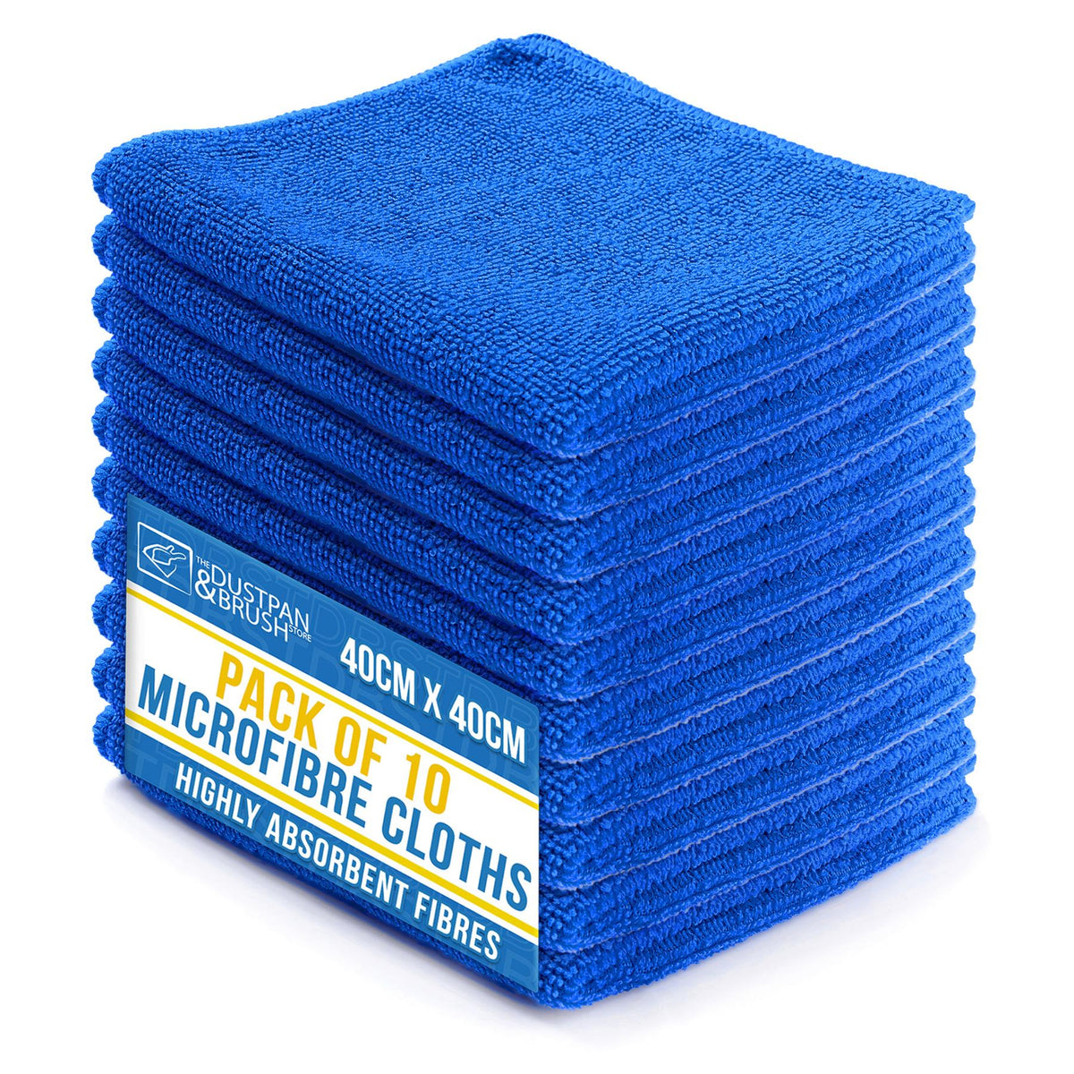Blue Microfibre Cleaning Cloths Pack of 10 | 40cm x 40cm