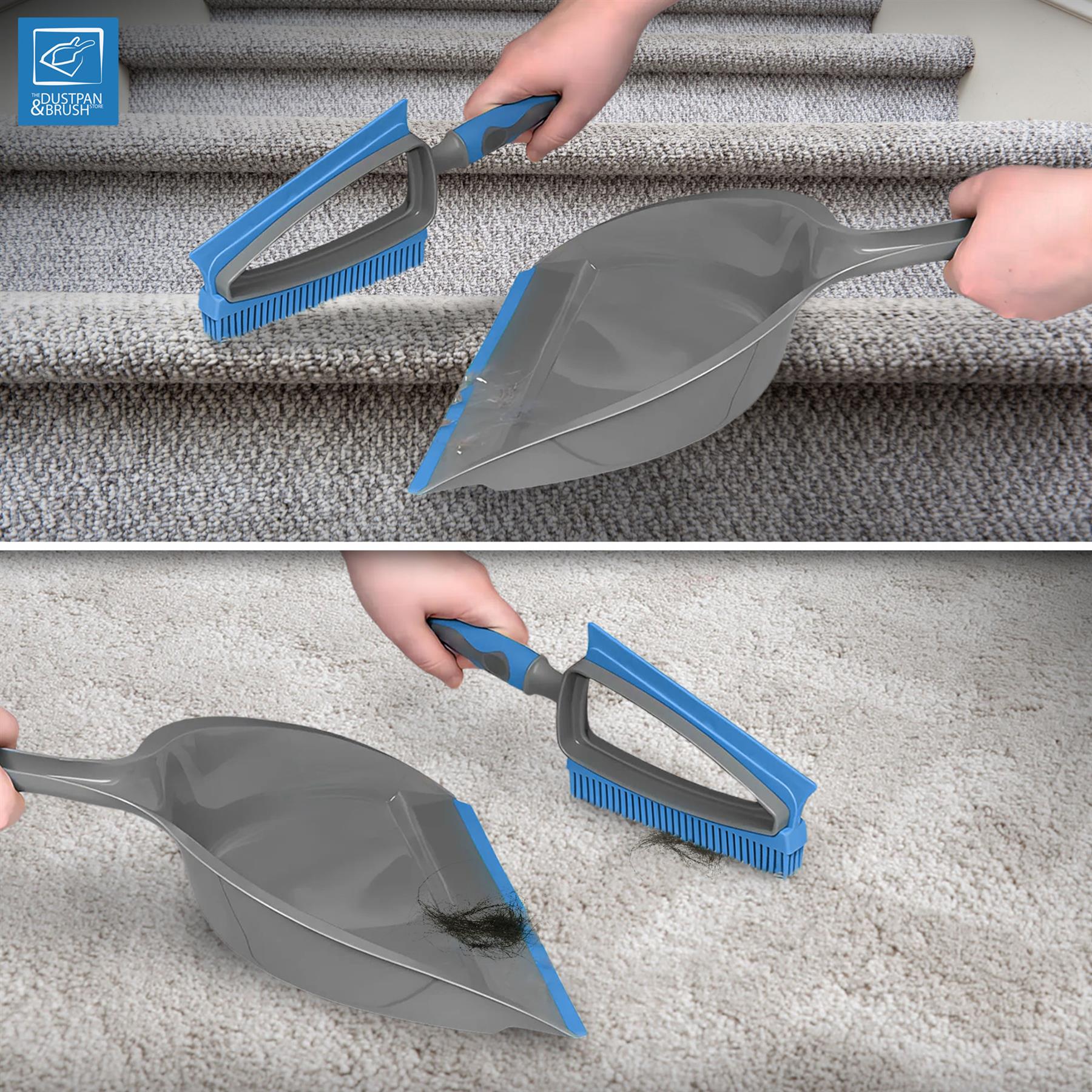 4 in 1 Rubber Dustpan and Brush Set