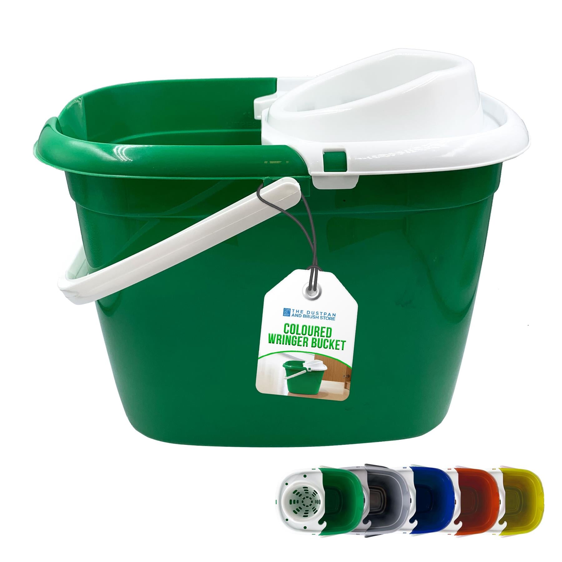 12L Mop Bucket with Wringer - Blue Green Red Yellow Grey