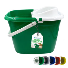 12L Mop Bucket with Wringer - Blue Green Red Yellow Grey
