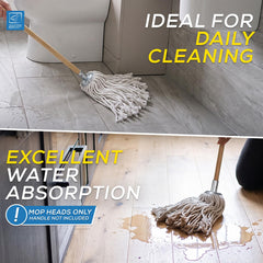 Cotton Mop with Galvanised Socket Fitting - 10 PY - Pack of 5