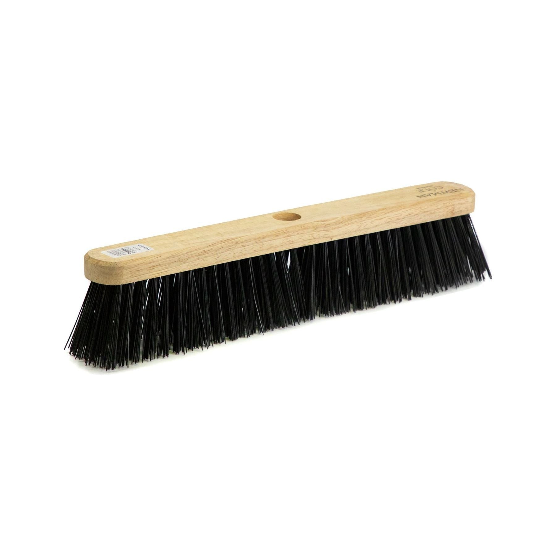 18" Newman and Cole Stiff PVC Broom Head with Hole