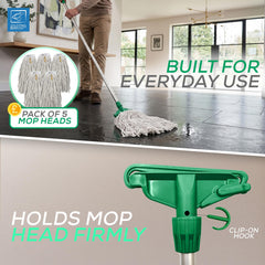 TDBS Green Kentucky Mop Set - 5 Heads