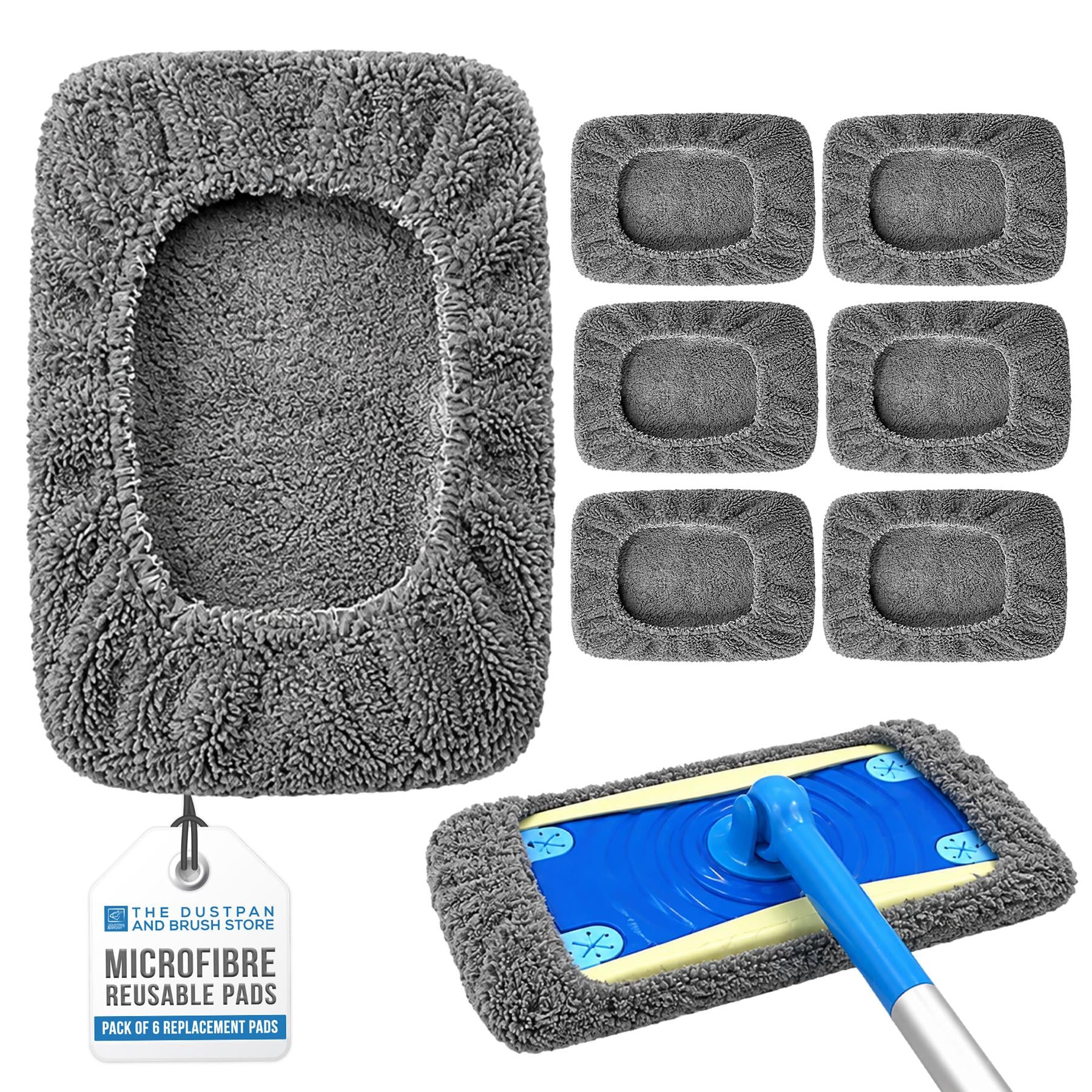 Static Mop Refill Pads Pack of 4 Microfibre Cloths