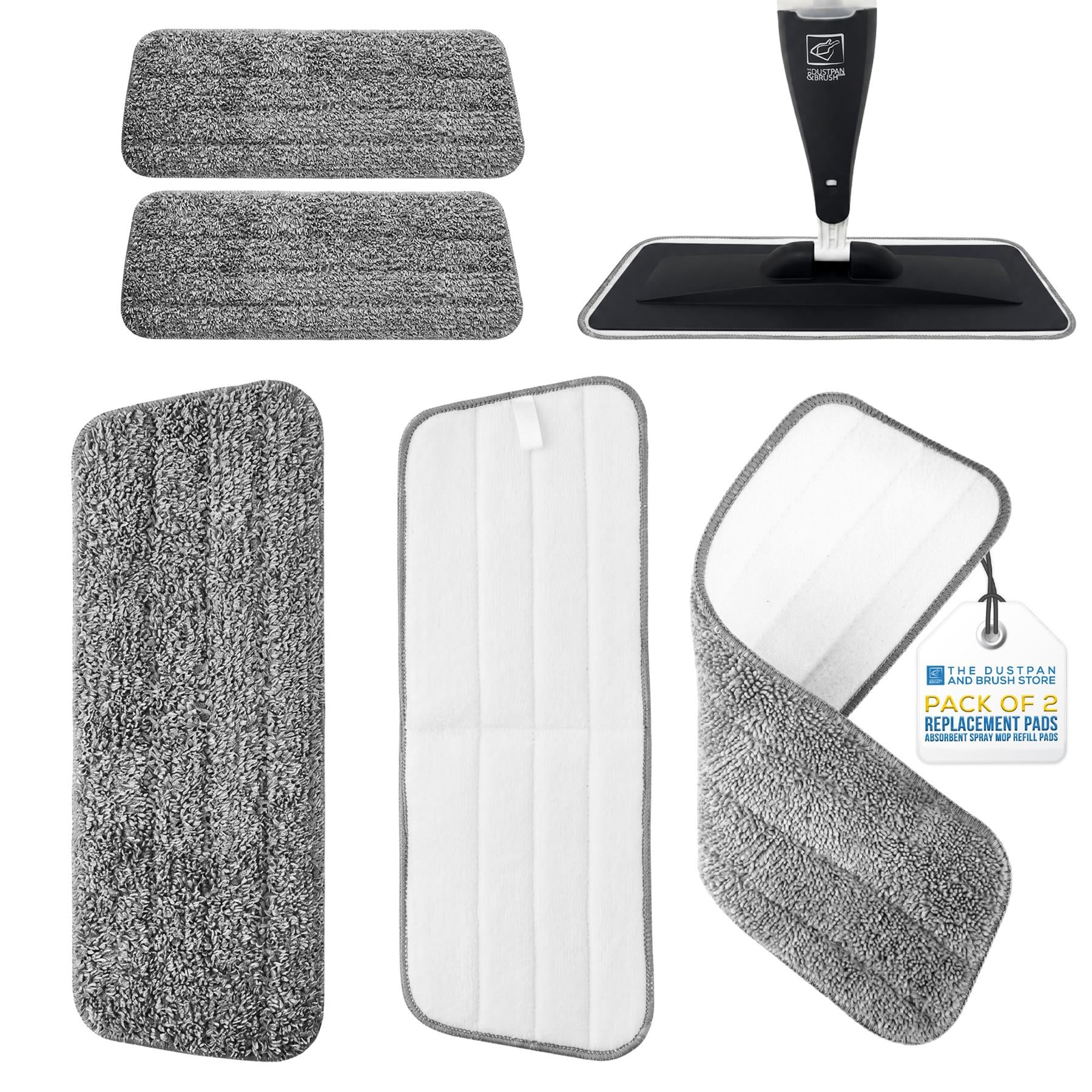Spray Mop Microfibre Replacement Pads Pack of 2