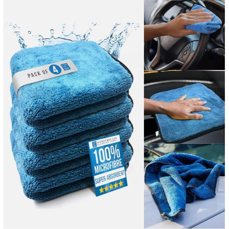 Thick Microfibre Drying Towel - 4 Pack