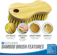 Bamboo Home Set - Broom, Mop, Scrubbing Brush & Dustpan