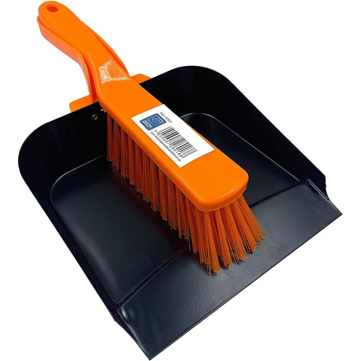 Metal Dustpan and Brush Set Soft PVC Brush Strong Metal Dust Pan