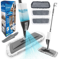 Spray Mop With 3 Removable Washable Microfibre Mop Heads