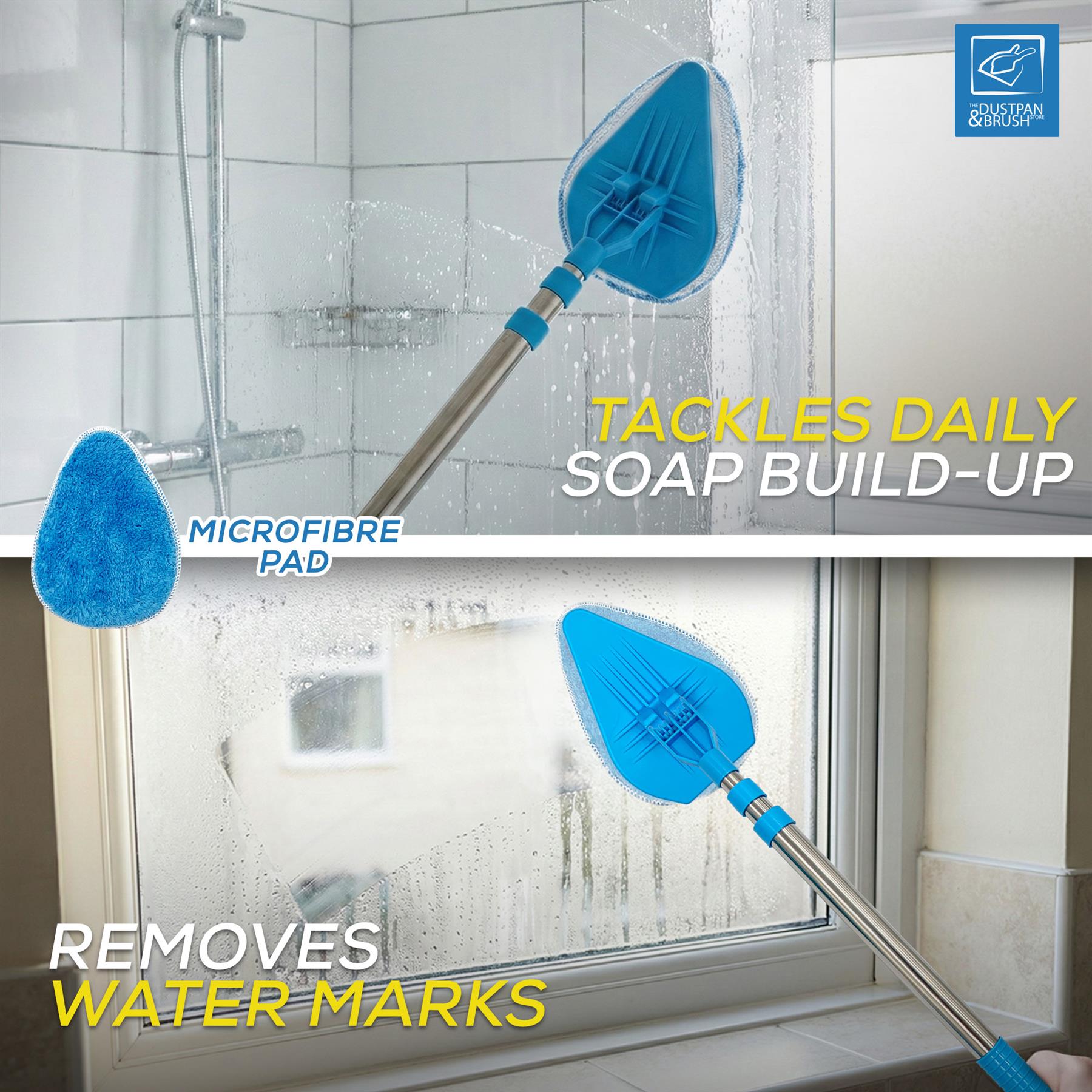 Telescopic Bathroom Mop and Multi-Surface Cleaning Kit - The Dustpan and Brush Store