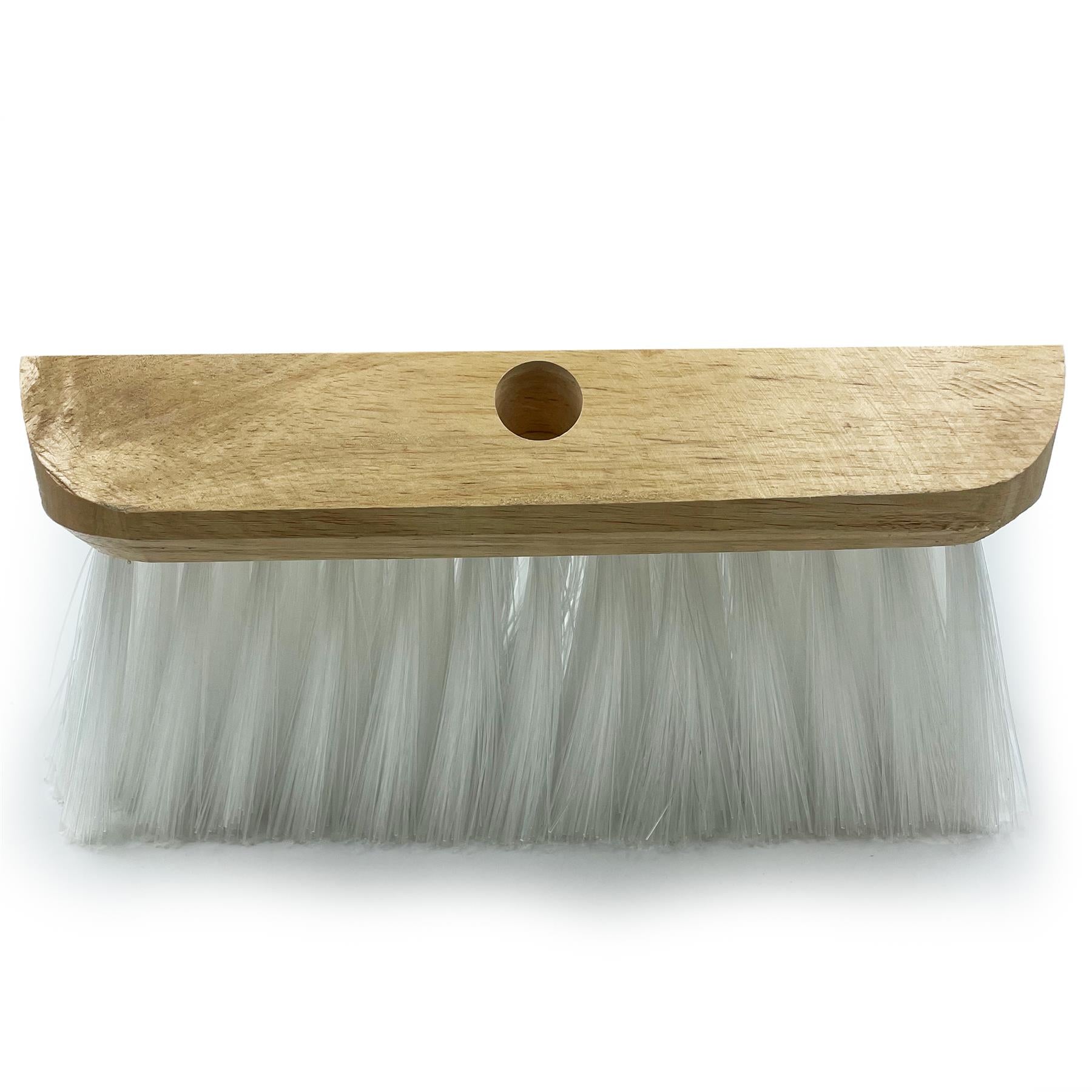 Universal Wooden Gutter Lawn Sweeper Broom Head with Synthetic Bristles