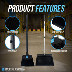 Heavy Duty Long Handled Dustpan and Brush Set product features 