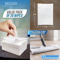Wet Floor Cleaning Wipes – Disposable Multi-Surface Wipes - The Dustpan and Brush Store