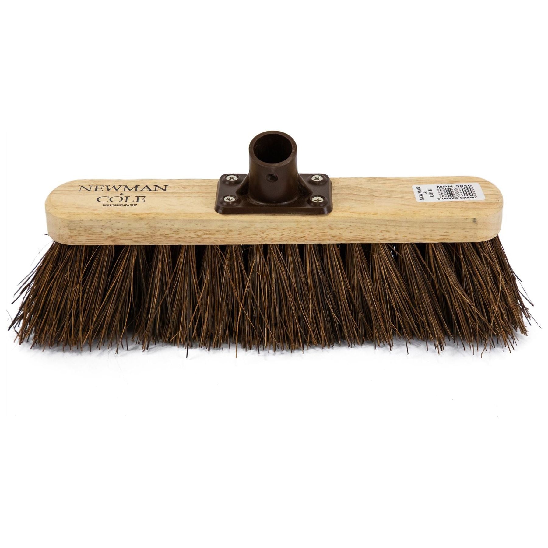 Newman and Cole 12" Natural Bassine Broom Head with Plastic Socket