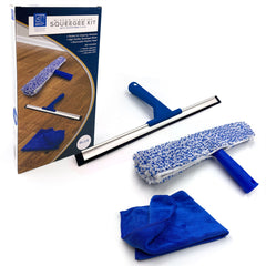 Window Cleaning Squeegee & Applicator Kit with Microfibre Cloth