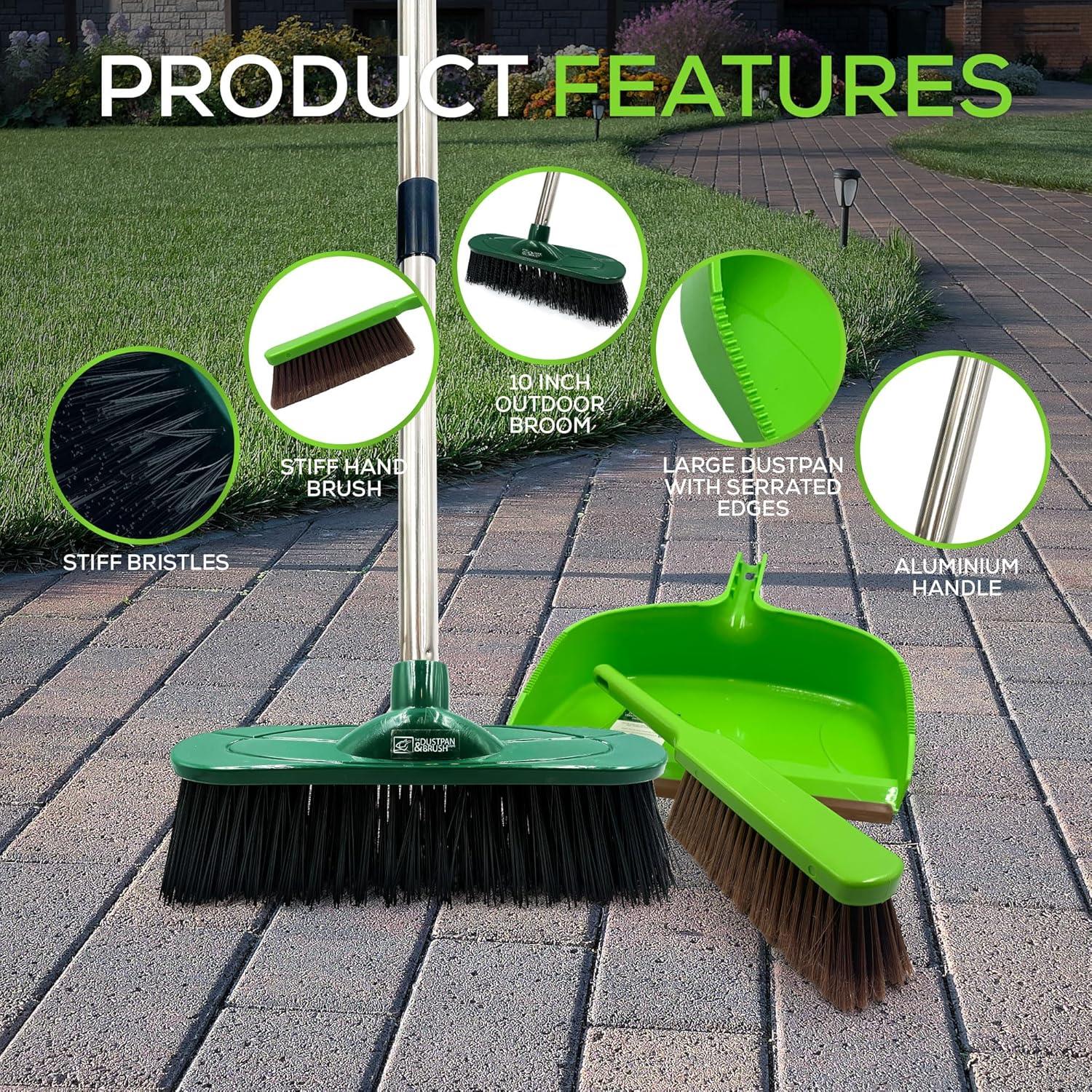 Outdoor Broom and Dustpan Set