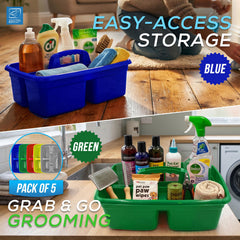 Cleaning Caddy Storage Trays with Handles – Pack of 5