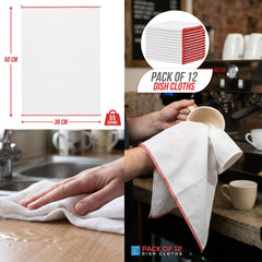 Cotton Dish Cloths 50 × 36cm | Pack of 12