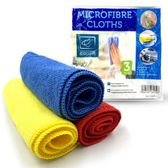 Large Soft Absorbent Microfibre Cloths - Pack of 3