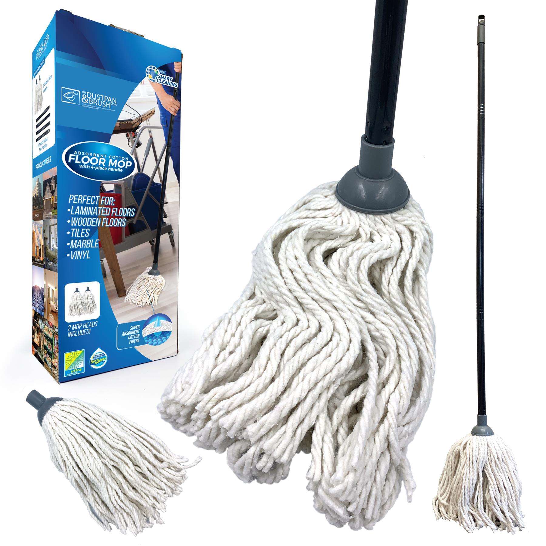 Traditional Cotton Floor Mop Supplied with Spare Head