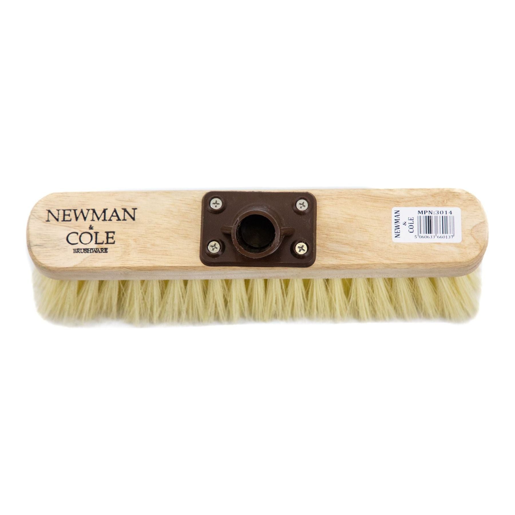 Newman and Cole 12" Soft Crimped Synthetic Broom Head with Plastic Bracket