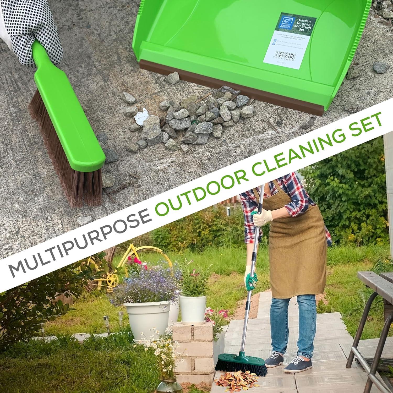 Outdoor Broom and Dustpan Set