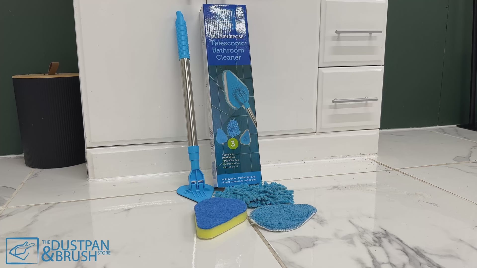 Telescopic Bathroom Mop and Multi-Surface Cleaning Kit