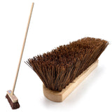 10" Stiff Bassine Broom and Wooden Handle