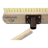 Newman and Cole 12" Soft Crimped Synthetic Broom Head with Plastic Bracket Supplied with Handle - The Dustpan and Brush Store