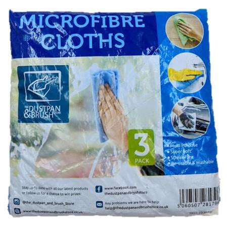 3pk Large Microfibre Cloths Soft Cleaning Duster Cloth Absorbent Drying Towel