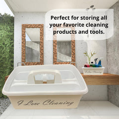 I Love Cleaning Caddy Cleaners Carry Storage Tray