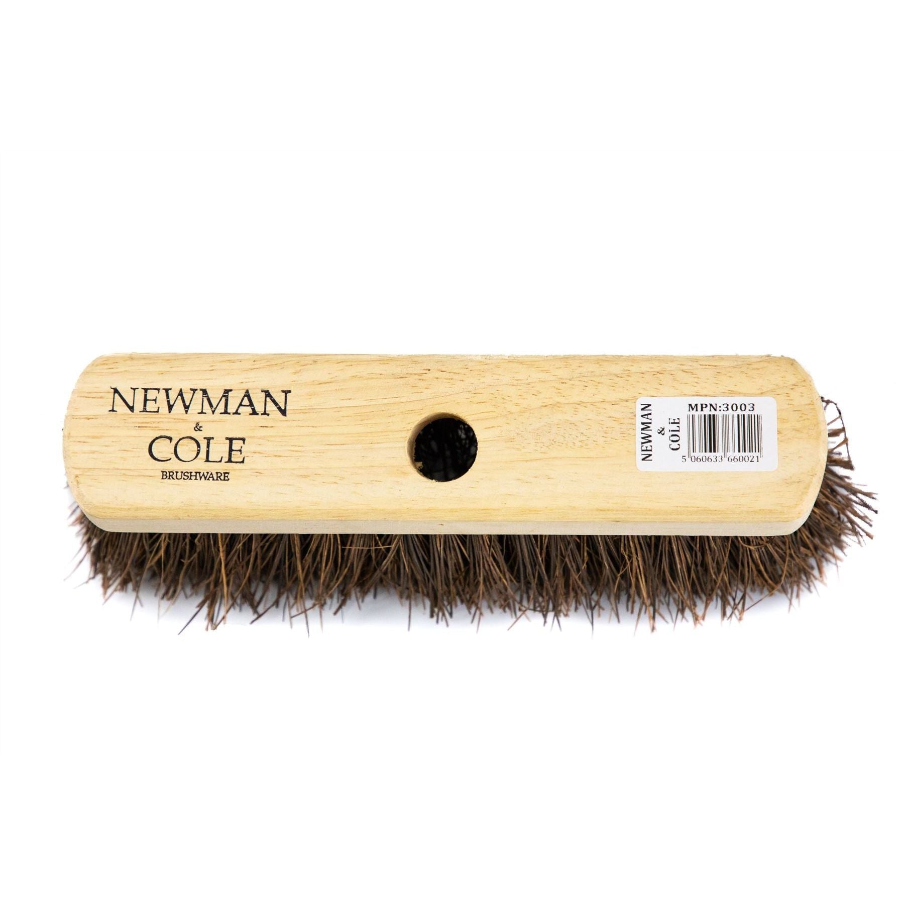 Newman and Cole 10" Natural Bassine Broom Head with Hole Supplied with Handle