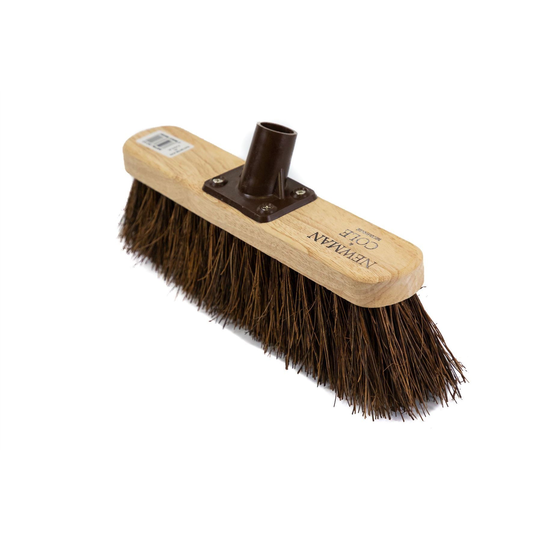 Newman and Cole 12" Natural Bassine Broom Head with Plastic Socket - The Dustpan and Brush Store