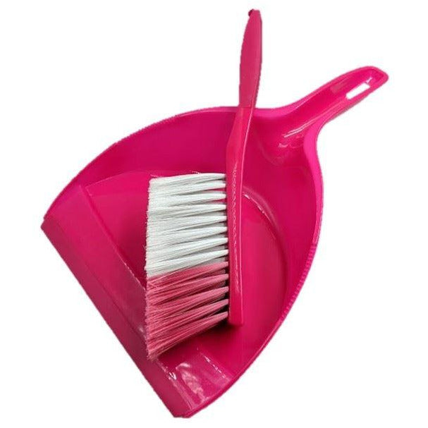 Pink Dustpan and Brush Set
