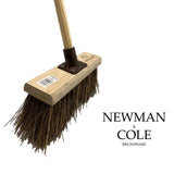 Newman and Cole 10.5" Bass & Cane Broom Head with Plastic Bracket and 4ft Handle