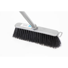 Silver Indoor Soft Sweeping Brush Head and Handle Kitchen Broom Floor Sweeper - The Dustpan and Brush Store