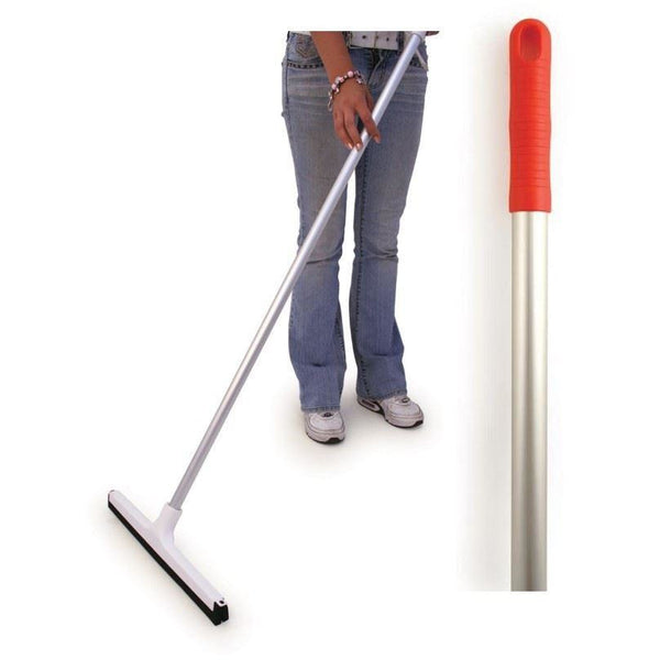 Red 18" Floor Squeegee Colour Coded Food Hygiene Floor Scraper Cleaner and Handle - The Dustpan and Brush Store